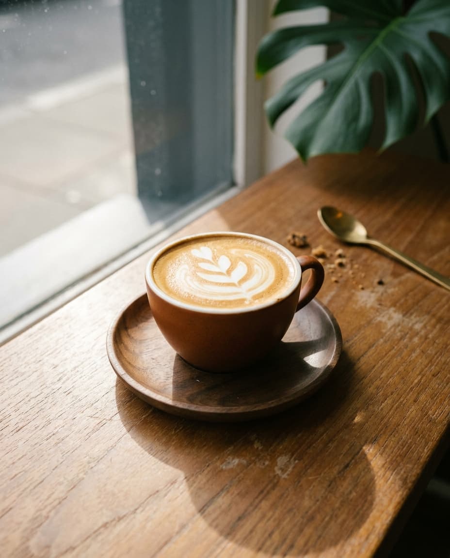 Latte art at Summer Coffee Co. inside Urban Ground